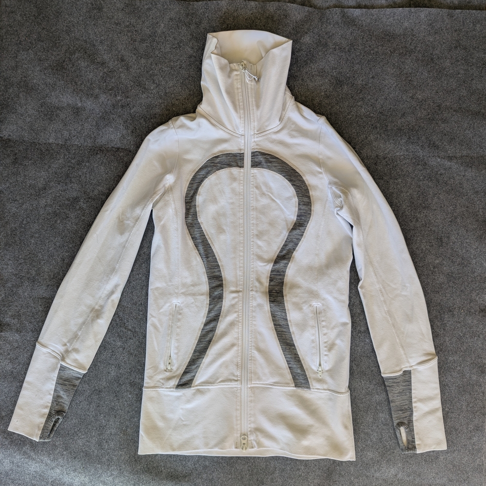 lululemon athletica White and Gray Sport Jacket